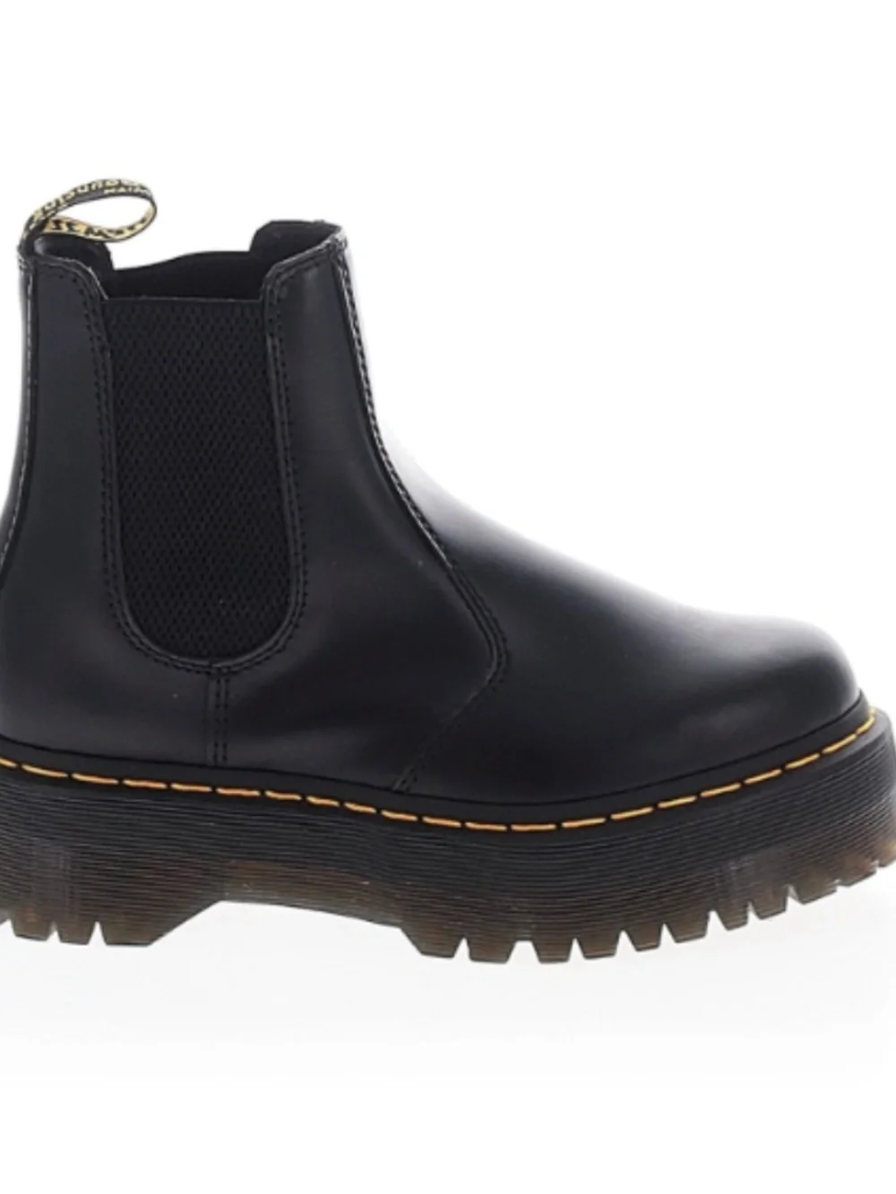 Dr. Martens 2976 Quad Smooth Leather Platform Chelsea Boots in Black